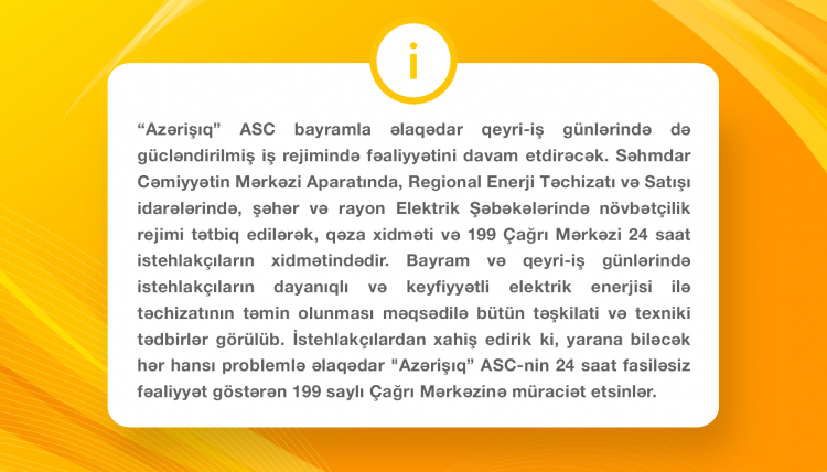 Rəsmi açıqlama!