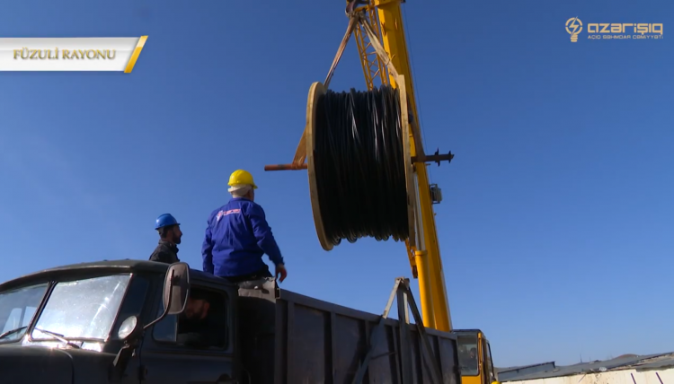 İmişli və Füzuli rayonlarının elektrik şəbəkəsində yenidənqurma