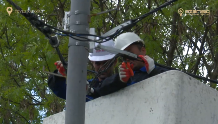 Tovuz rayonunun Qaradaş və Səfərli kəndlərinin elektrik şəbəkəsi yenidən qurulur.