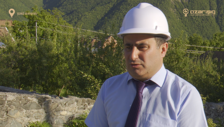 Şəki rayonunun daha iki kəndinin elektrik şəbəkəsi yenidən qurulub.