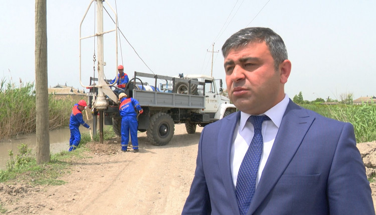 “Azərişıq” ASC Hacıqabulda yenidənqurma işlərini davam etdirir.