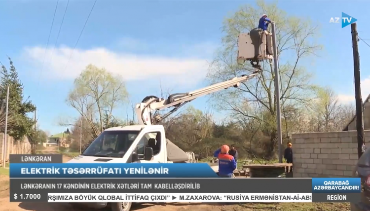 “Azərişıq” ASC Lənkəranda yenidənqurma işlərini davam etdirir.
