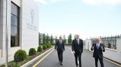 İlham Əliyev “Azərişıq” ASC-nin “Xocalı” yarımstansiyasının və Rəqəmsal İdarəetmə Mərkəzinin açılışında iştirak edib