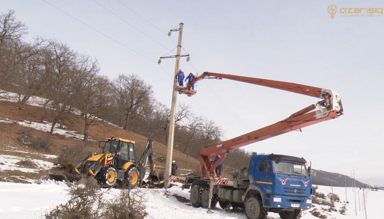 “Azərişıq” ASC Şahdağ istiqamətində xətləri yeniləyir