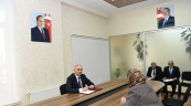 “Azərişıq” ASC-nin sədri Vüqar Əhmədov Qəbələdə vətəndaşları qəbul edib